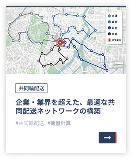 共同輸配送：企業・業界を超えた、最適な共同配送ネットワークの構築